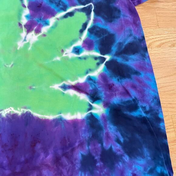 handmade tie dyed unisex tshirt 3XL pot leaf galaxy sky - Picture 7 of 8